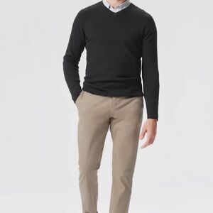 Mack Weldon V-Neck Black Sweater